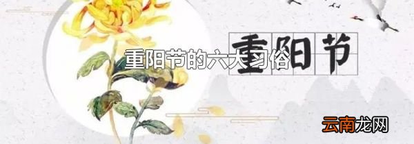 重阳节的六大习俗