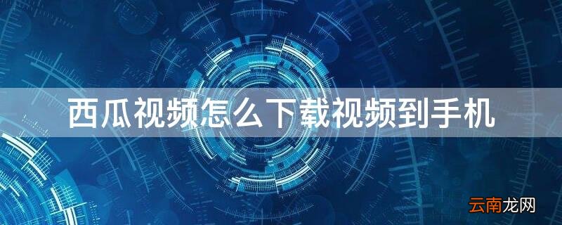 西瓜视频怎么下载视频到手机相册 西瓜视频怎么下载视频到手机