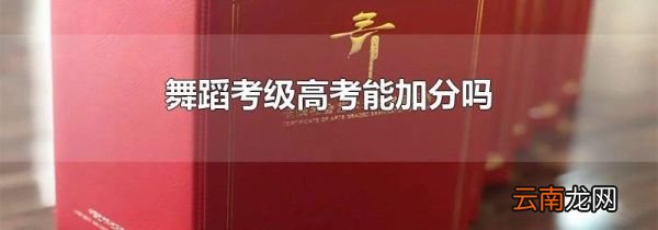舞蹈考级高考能加分吗