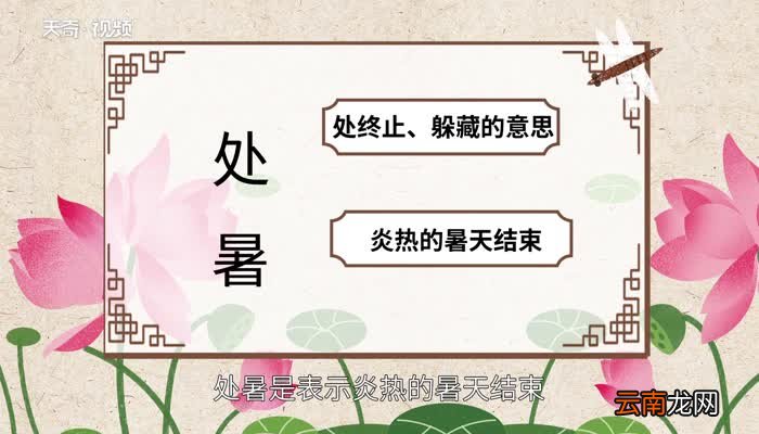 处暑是哪个季节 处暑是春夏秋冬哪个季节的