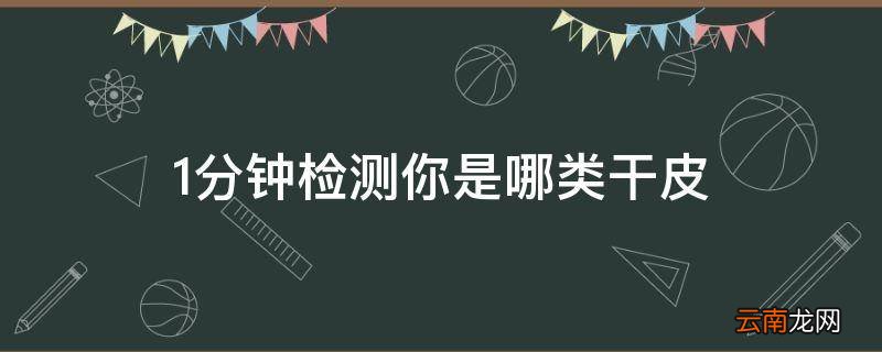 1分钟检测你是哪类干皮