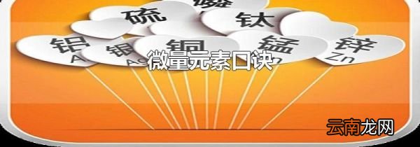 微量元素口诀