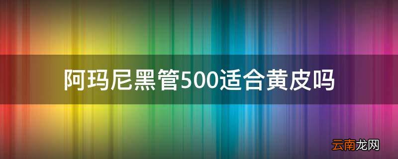 阿玛尼黑管500适合黄皮吗