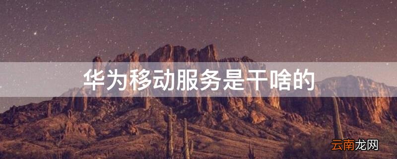 华为移动服务是什么? 华为移动服务是干啥的