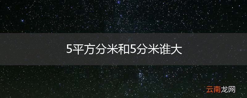 5平方分米和5分米谁大
