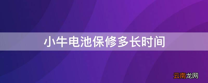 小牛电池保修多长时间