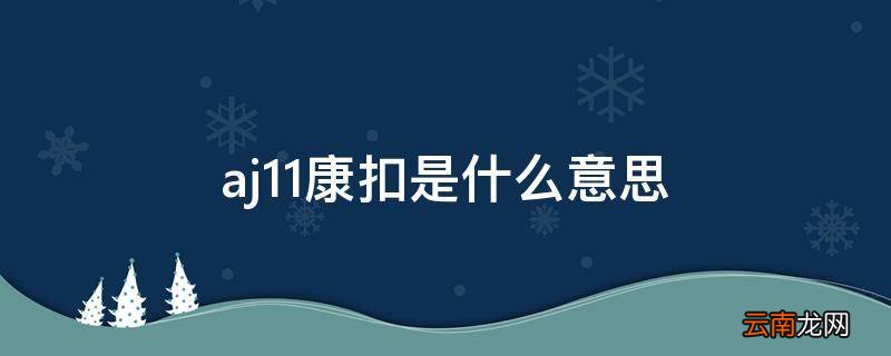 aj11康扣是什么意思