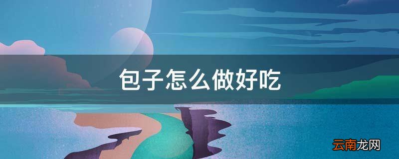 包子怎么做好吃