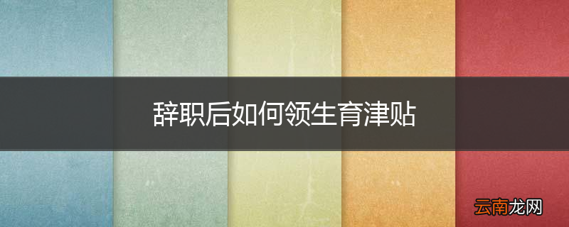 辞职后如何领生育津贴