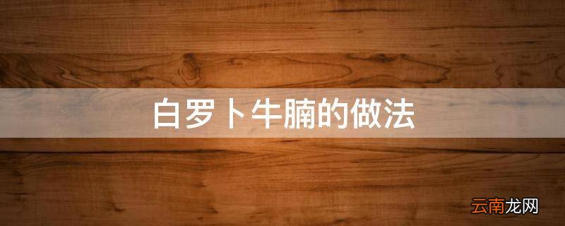 白罗卜牛腩的做法