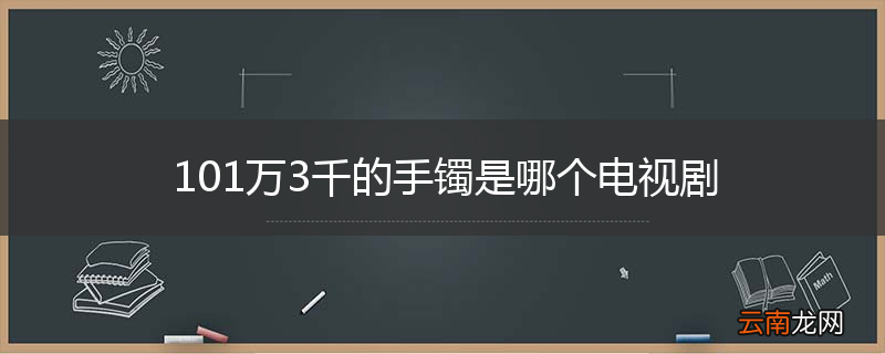 101万3千的手镯是哪个电视剧