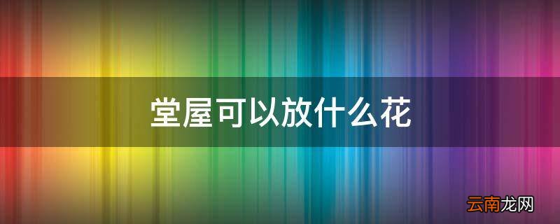 堂屋可以放什么花