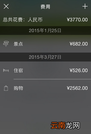 使用步步行程助手APP记录旅行费用开销操作过程