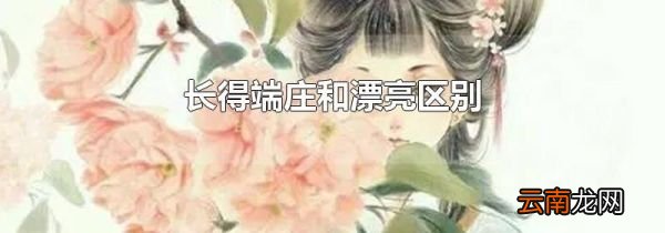 长得端庄和漂亮区别