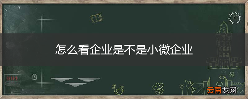 怎么看企业是不是小微企业