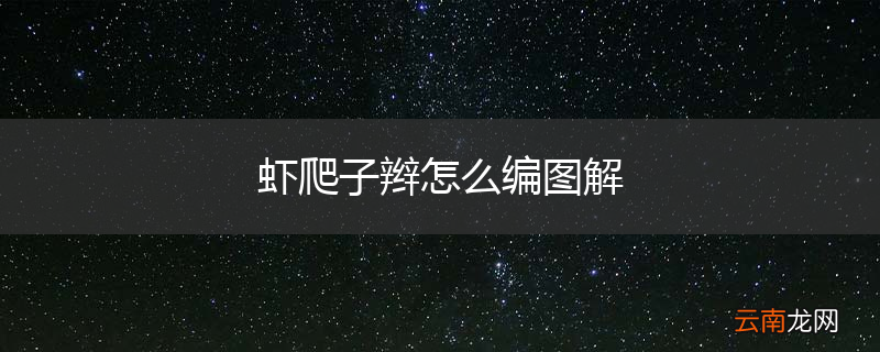 虾爬子辫怎么编图解