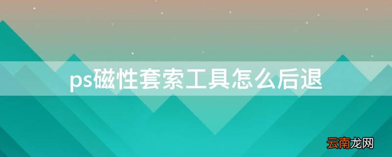 ps磁性套索工具怎么后退 ps磁性套索工具不能后退