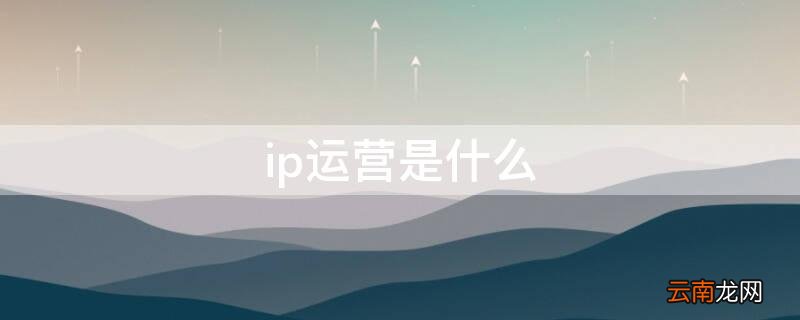 ip运营是什么 ip运营是什么专业