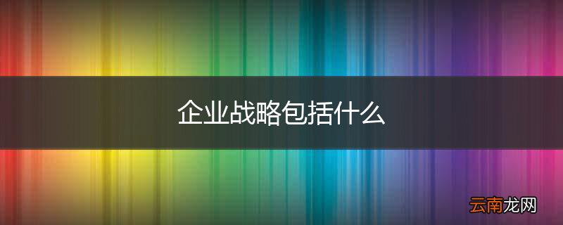企业战略包括什么