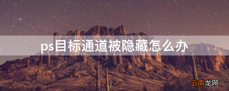 ps里面目标通道被隐藏 ps目标通道被隐藏怎么办