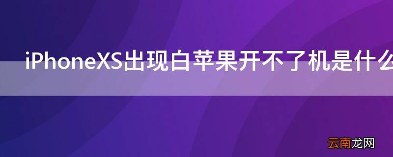 iPhoneXS出现白iPhone开不了机是什么原因 iphonexs开机一直白苹果怎么办