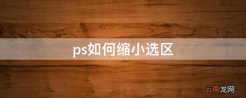 ps如何缩小选区图片而不改变比例 ps如何缩小选区