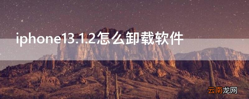 ios12.4怎么卸载软件 iPhone13.1.2怎么卸载软件