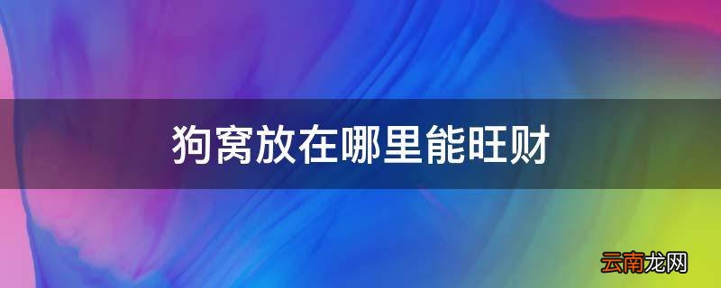 狗窝放在哪里能旺财