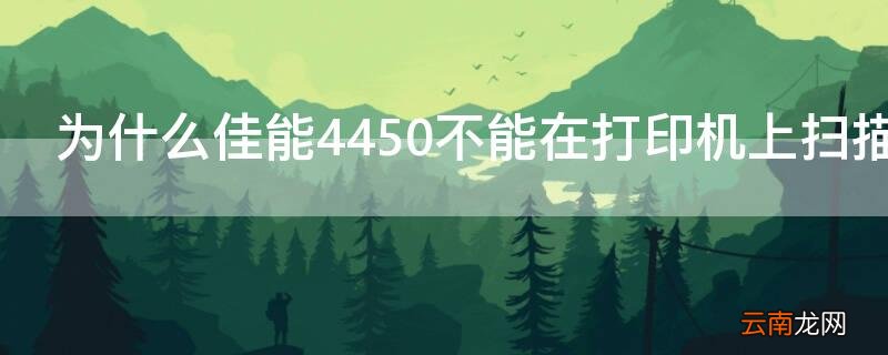 为什么佳能4450不能在打印机上扫描 佳能4452能打印不能扫描