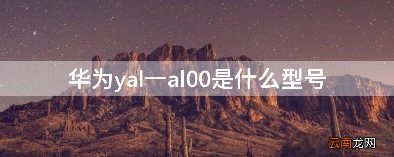 华为yal一al00是什么型号 yalal00是华为什么型号