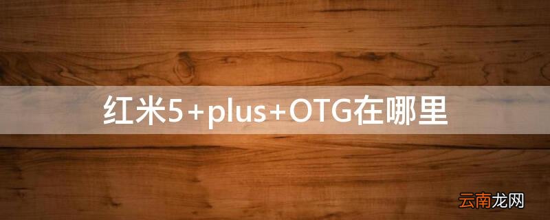 红米5 plus OTG在哪里