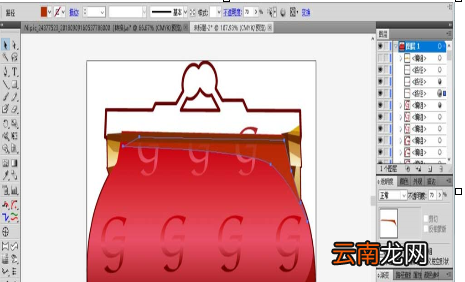 ai设计红色零钱包图标具体操作方法