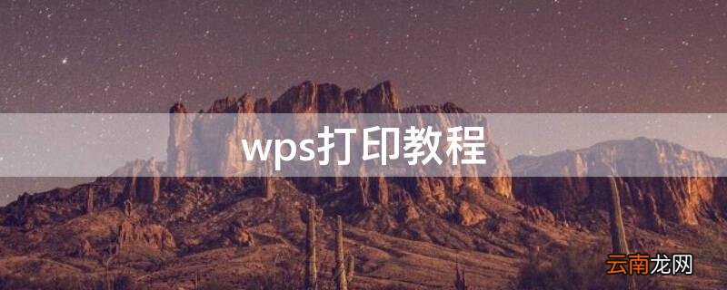 wps打印教程视频教程 wps打印教程