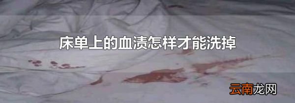 床单上的血渍怎样才能洗掉