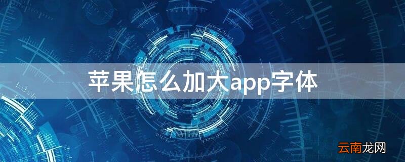 iPhone怎么加大app字体 苹果怎么加大app字体