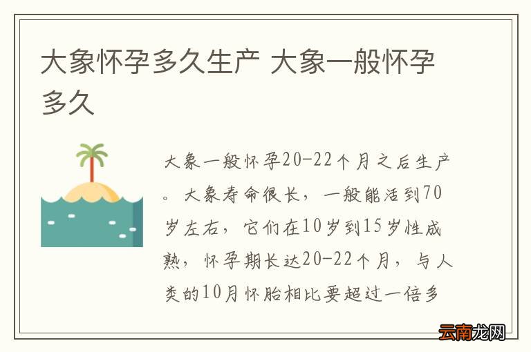 大象怀孕多久生产 大象一般怀孕多久