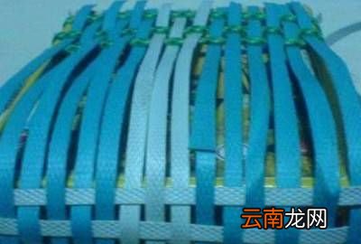 包装带怎样编篮子，塑料编织篮子教程手提