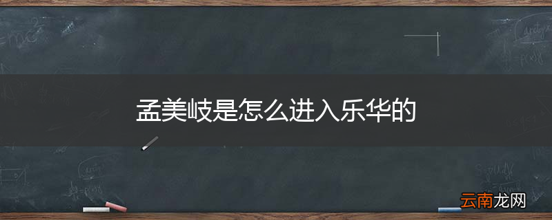 孟美岐是怎么进入乐华的