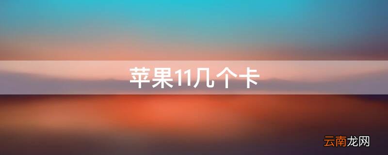iPhone11几个卡 iPhone12有几个卡
