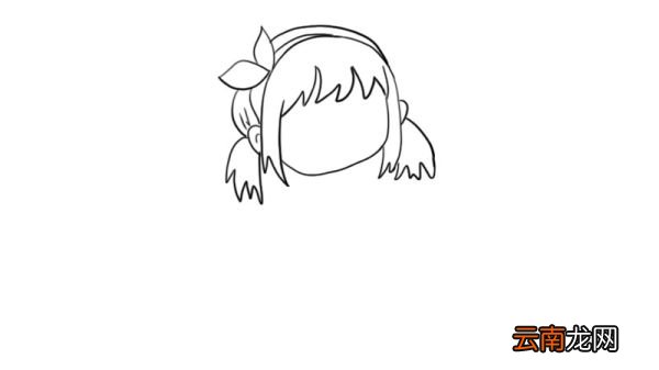 感恩节小女孩献爱心简笔画