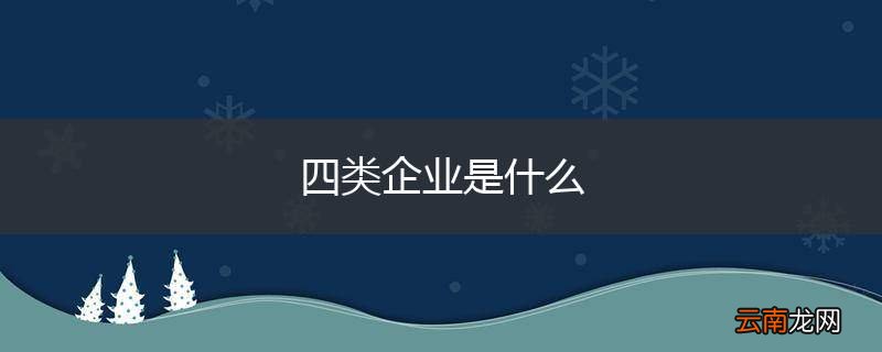 四类企业是什么