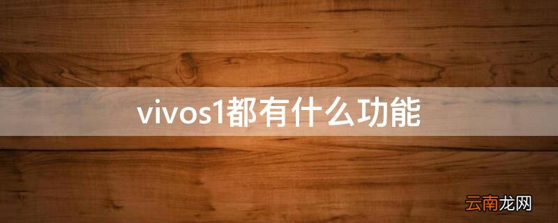 vivos1都有什么功能 vivos1有什么特殊功能
