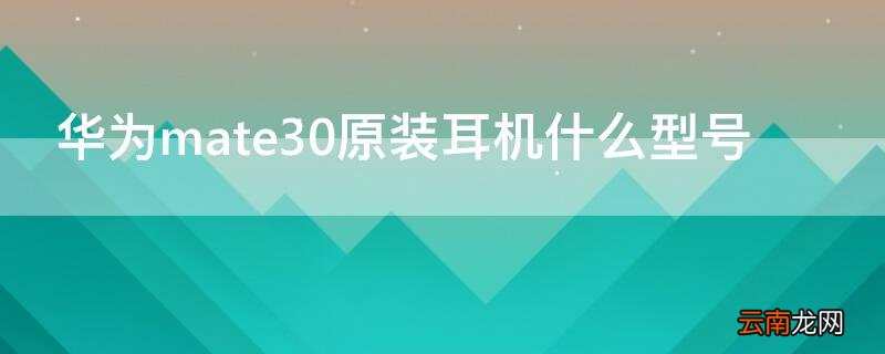 华为mate30原装耳机什么型号