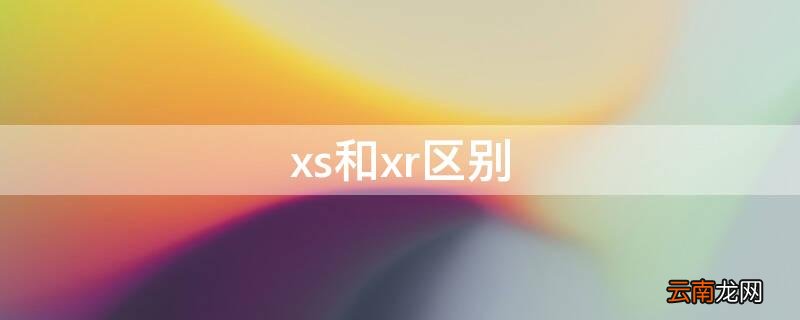 xs和xr区别 xs和xr区别哪个贵