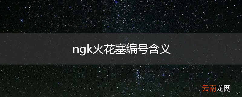 ngk火花塞编号含义