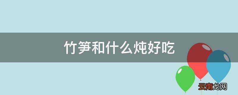 竹笋和什么炖好吃