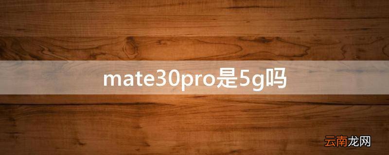 mate30pro是5g吗