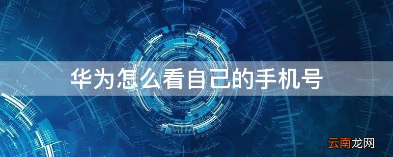 华为怎么看自己的手机号 华为怎么看自己的手机号和密码
