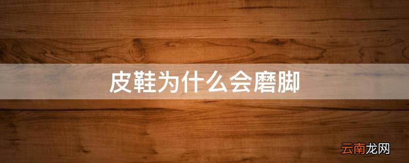皮鞋为什么会磨脚