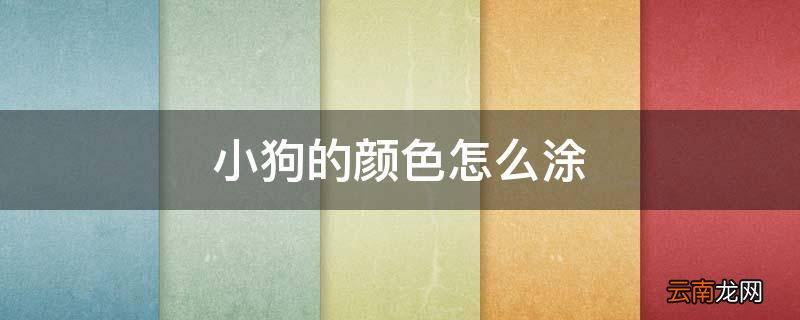 小狗的颜色怎么涂